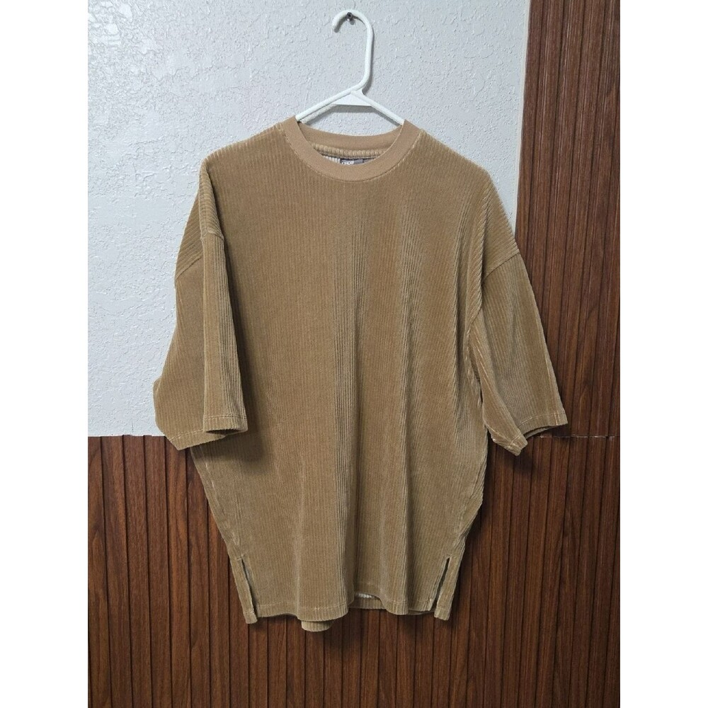 ASOS Oversized Corduroy Tee in Tan Small Sz .